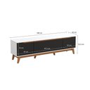 Ver imagem 3 de Rack Kappesberg 3 Portas Branco/preto Fosco 180cm