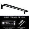 Suporte Preto Fosco Porta Toalha Banho Duplo Toalheiro Parede 60cm - 9