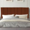 Ver imagem 1 de Painel Estofada Carla 160cm Queen Size para Cama Box Quarto Suede Terracota Telha - Gat Magazine
