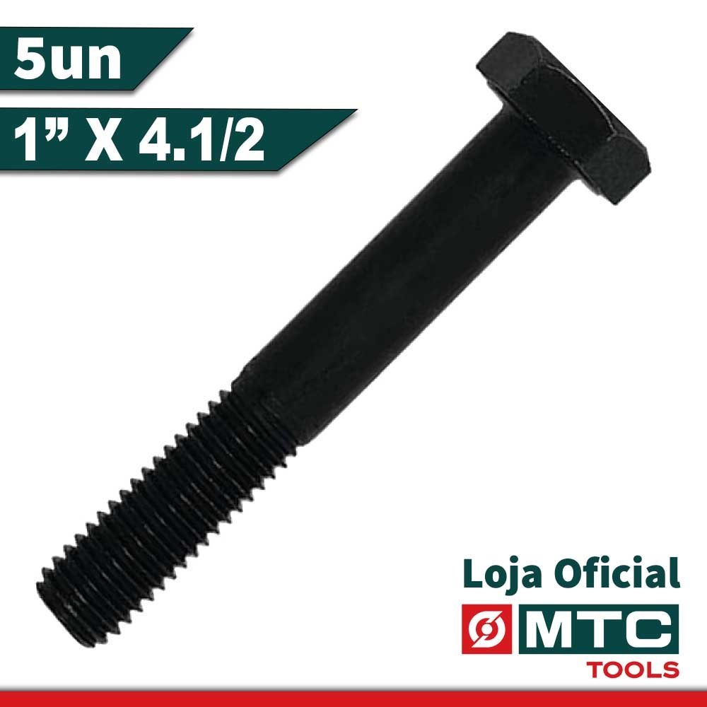 PARAFUSO SEXTAVADO RP UNC ESPECIAL 1" X 4.1/2 POL - 5Pçs - 3