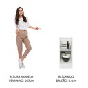 Ver imagem 7 de Balcão Madesa Lux 35 cm 1 Porta (Sem Tampo) Branco/Branco Veludo