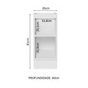 Ver imagem 4 de Balcão Madesa Lux 35 cm 1 Porta (Sem Tampo) Branco/Branco Veludo