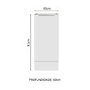 Ver imagem 3 de Balcão Madesa Lux 35 cm 1 Porta (Sem Tampo) Branco/Branco Veludo