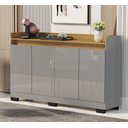 Ver imagem 2 de Buffet Real 4 Portas Ônix/Mel - Móveis Primus