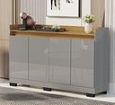 Ver imagem 2 de Buffet Real 4 Portas Ônix/Mel - Móveis Primus