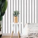 Ver imagem 2 de Papel de Parede Adesivo Ripado Madeira em Tons de Cinza 5m