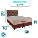 Ver imagem 2 de Cama Box + Colchão Queen Ortobom Molas Ensacadas Airtech + Cabeceira Estofada