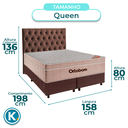 Ver imagem 3 de Cama Box + Colchão Queen Ortobom Molas Ensacadas Airtech + Cabeceira Estofada