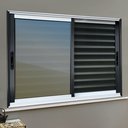 Ver imagem 3 de Veneziana Alumínio Elite 3 Folhas Moveis 120 x 200 V.Reflex Mix Preto Brimak