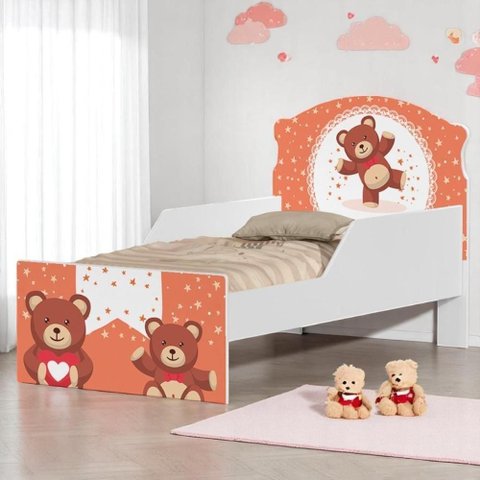 Cama Infantil Tick Ursinho de Pelúcia com Colchão