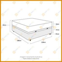 Cama Box Baú com Colchão de Espuma D33 Ortobom Iso 100 Viúva 128cm - 5 Cama Box Baú com Colchão de Espuma D33 Ortobom Iso 100 Viúva 128cm - 5