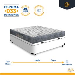 Cama Box Baú com Colchão de Espuma D33 Ortobom Iso 100 Viúva 128cm - 3 Cama Box Baú com Colchão de Espuma D33 Ortobom Iso 100 Viúva 128cm - 3