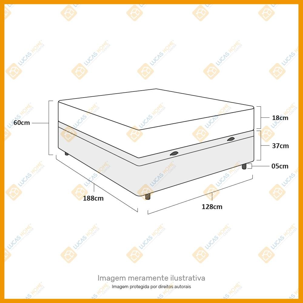 Cama Box Com Baú Viúva + Colchão Ortopédico D33 - Ortobom - ISO 100 128x188x60cm - 2