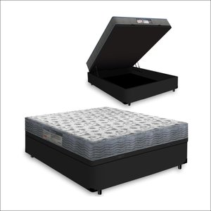 Cama Box Baú com Colchão de Espuma D33 Ortobom Iso 100 Viúva 128cm