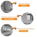 Ver imagem 3 de Mesa Olimpia 120 Mdf Vidro Canto Copo Com 4 Cadeiras
