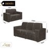 Sofá 2 e 3 Lugares Suede Tabaco - Lucas Colchões - Califórnia Ref 1050 - 3