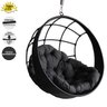 Balanço Suspenso Ninho Preto com Almofada Impermeável e Mola e Mosquetão - 2