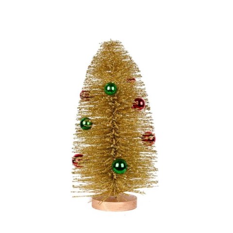 Mini Arvore C/bolas Natal 34cm Dourado