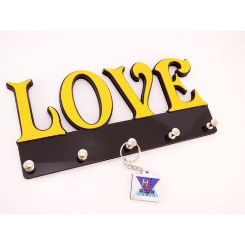 Porta Chaves MDF Love Pintado