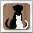 Ver imagem 2 de Quadro Decorativo AMIGOS Cachorro gato