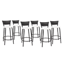 Ver imagem 1 de Kit 6 Banquetas para Balcão Cozinha Gourmet Junco Preto Bancada Ilha Banco 60cm Itagold