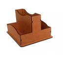 Ver imagem 1 de 5 Porta Guardanapo 2 Compartimentos Para Sache Mdf Cru