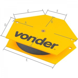 Esquadro magnético hexagonal para soldador 30 kg Vonder