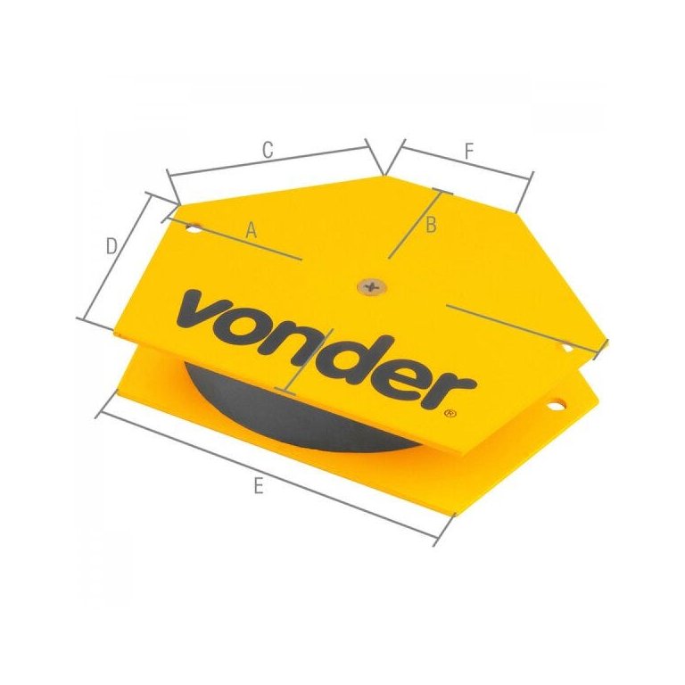 Esquadro magnético hexagonal para soldador 30 kg Vonder
