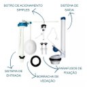 Ver imagem 2 de Kit Completo Reparo Simples Entrada e Saída Caixa Acoplada para o Vaso Santa Clara 1.6gpf 6.0lpf