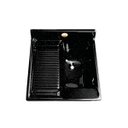 Ver imagem 3 de Gabinete Tanque de Lavanderia 38 Litros Espaço Torneira Branco/Preto 006