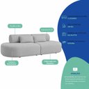 Ver imagem 4 de Sofá Luxuoso Modular Decoração Sala de Estar 230cm Noor