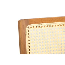 Cadeira Megan Madeira Estofada Telinha Moderna Luxo Alta Decoração:Linho Dourado - 5