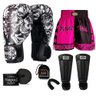 Kit Boxe Muay Thai Fheras Top Caveira Branca (03003488) - 7