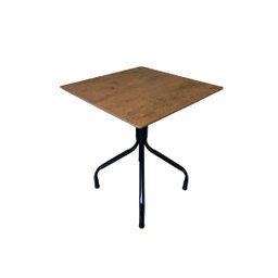 Jogo Mesa Quadrada 70x70 Imbuia para Sorveteria Restaurante com 4 Cadeiras Gruvyer Preta - 3