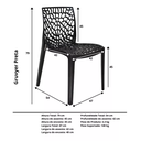 Ver imagem 7 de Jogo Mesa Quadrada 70x70 Imbuia para Sorveteria Restaurante com 4 Cadeiras Gruvyer Preta