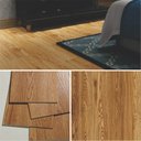 Ver imagem 2 de Piso Vinílico Autocolante Régua Madeira Caixa 6m2 - Cumaru - Imitação Madeira