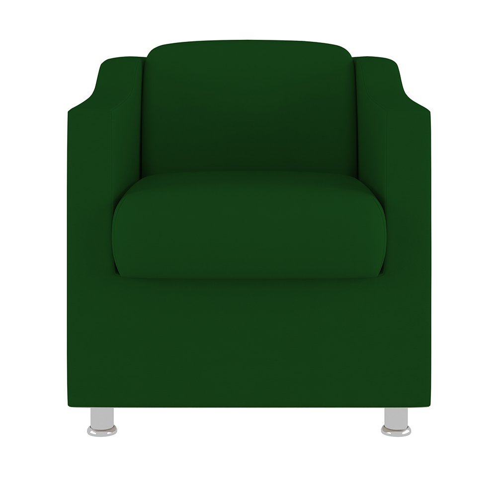 Poltrona Decorativa Tilla Reforçada Sala, Consultório – Balaqui Decor Cor:Verde - 3