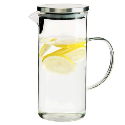 Jarra Borossilicato com Tampa Prata 1.3l Jarra Vd19005