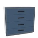Ver imagem 4 de Cômoda Organizadora 90cm com 4 Gavetas 240832 Linha Valência Politorno