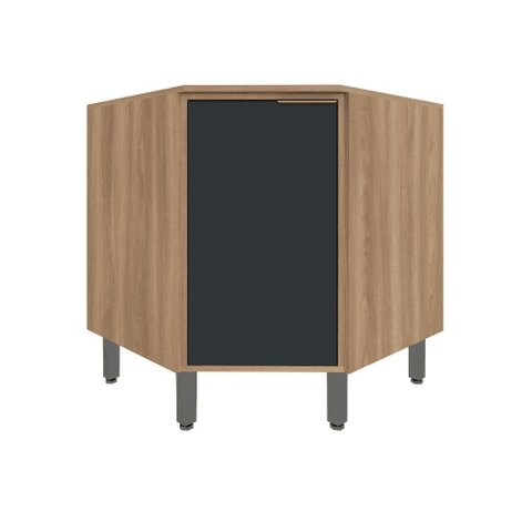 Balcão Canto Oblíquo Thalita - Mdp 1 Porta com Prateleira Interna - Móveis Sul