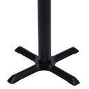 Ver imagem 2 de Mesa Ômega em Ferro Preto Pintura Eletrostática 74 cm (Altura) com Tampo em MDP Redonda 60 cm Cor Br