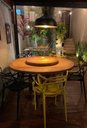 Ver imagem 3 de Mesa Redonda com Prato Giratório de Madeira Maciça 150cm de Diâmetro (apenas a Mesa)
