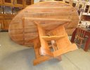 Ver imagem 4 de Mesa Redonda com Prato Giratório de Madeira Maciça 150cm de Diâmetro (apenas a Mesa)