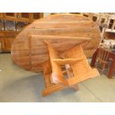 Ver imagem 4 de Mesa Redonda com Prato Giratório de Madeira Maciça 150cm de Diâmetro (apenas a Mesa)