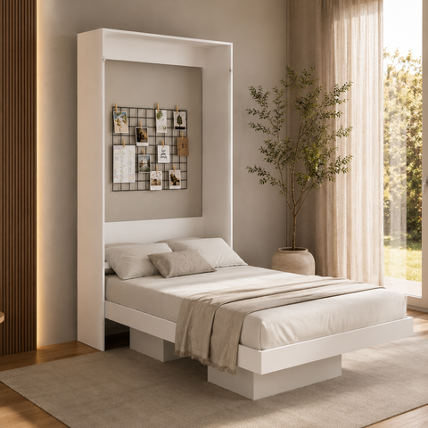Cama Articulada Casal Retrátil 2 Nichos CM8016 Tecno Mobili Branco