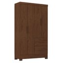Ver imagem 1 de Guarda Roupa Solteiro Primordial Max 4 Portas 2 Gavetas Jacarandá Fosco - Zanzini