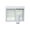Ver imagem 1 de Janela Alum.Elite 2F.Móv.c/Pers.Integ.Mot.Cont.Rem 100x150 V.Lis.Branco Brimak