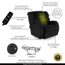 Ver imagem 3 de Poltrona do Papai Sala de Cinema Reclinável Kylie Power Elétrica Massagem USB PU Preto G23 Gran Belo