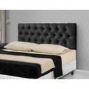 Ver imagem 1 de Cabeceira de Cama Estofada Casal 140cm Capitone Preto - Rede Móveis