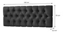 Ver imagem 3 de Cabeceira de Cama Estofada Casal 140cm Capitone Preto - Rede Móveis